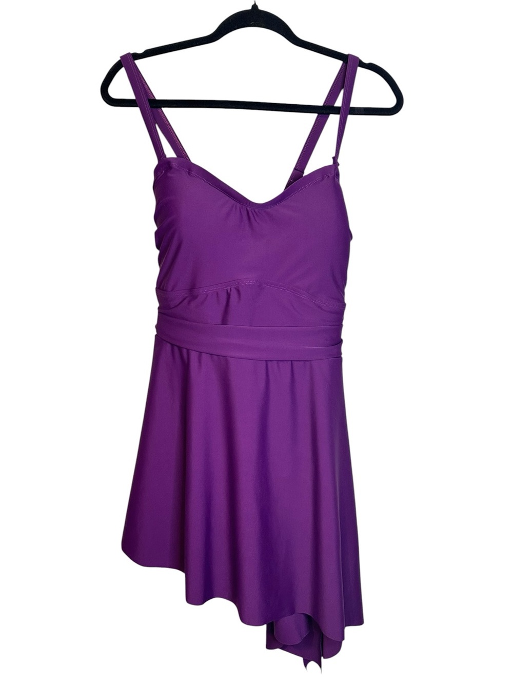 Torrid Purple Bandeau Asymmetrical Swim Dress Size 2X NWT Resort Cruise Beach